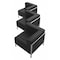Flash Furniture Hercules Imagination Three Piece Corner Chair Set, Black Seat, Black Back, 28.5 W 28-1/2" L 27.5 H ZB-IMAG-SET4-GG - alternate 1