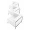 Flash Furniture Hercules Imagination Three Piece Corner Chair Set, Melrose White Seat, White Back, 28.5 W 28-1/2" L ZB-IMAG-SET4-WH-GG - alternate 1
