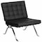 Flash Furniture Leather Lounge Chair, Flash Series, Blk, 32" x 35" ZB-FLASH-801-CHAIR-BK-GG - alternate 1