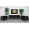 Flash Furniture HERCULES Imagination Series Black LeatherSoft Sofa & Chair Set with Ganging Clips ZB-IMAG-SET3-GG - alternate 1