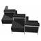 Flash Furniture HERCULES Imagination Series Black LeatherSoft 5 Piece Chair & Ottoman Set with Ganging Clips ZB-IMAG-SET5-GG - alternate 1