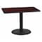 Flash Furniture Rectangle Laminate Table, Laminate Top, Wood Grain XU-MAHTB-3042-TR24-GG - alternate 1