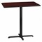 Flash Furniture Rectangle Laminate Table, 24" W, 42" L, 43.125" H, Laminate Top, Wood Grain XU-MAHTB-2442-T2230B-GG - alternate 1