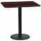 Flash Furniture Rectangle Laminate Table, 24" W, 30" L, 31.125" H, Laminate Top, Wood Grain XU-MAHTB-2430-TR18-GG - alternate 1