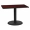 Flash Furniture Rectangle Laminate Table, Laminate Top, Wood Grain XU-MAHTB-2442-TR24-GG - alternate 1