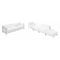 Flash Furniture 5 pcs. White Leather Reception Set, Imagination Series, Frame Material: Stainless Steel ZB-IMAG-SET16-WH-GG - alternate 1