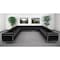 Flash Furniture 13 pcs. Living Room Set, 141" x 27-1/4", Upholstery Color: Black ZB-IMAG-U-SECT-SET2-GG - alternate 1