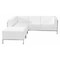Flash Furniture 3 pcs. Living Room Set, 28-3/4", 84-3/4" x 27-1/2", Upholstery Color: White ZB-IMAG-SECT-SET9-WH-GG - alternate 1