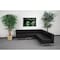Flash Furniture 5 pcs. Living Room Set, 28-3/4", 84-1/2" x 27-1/2", Upholstery Color: Black ZB-IMAG-SECT-SET5-GG - alternate 1