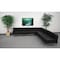 Flash Furniture 7 pcs. Living Room Set, 28-3/4", 112-1/2" x 27-1/2", Upholstery Color: Black ZB-IMAG-SECT-SET6-GG - alternate 1