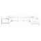 Flash Furniture 7 pcs. Living Room Set, 79" to 84-1/2" x 27-1/4", Upholstery Color: White ZB-IMAG-U-SECT-SET4-WH-GG - alternate 1