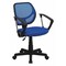 Flash Furniture Mesh Task Chair, 15-1/2" to 19-1/2", Fixed Arms, Blue WA-3074-BL-A-GG - alternate 1