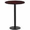 Flash Furniture Round Mahogany Laminate Table w/Rnd Base, 24", Laminate Top, Wood Grain XU-RD-24-MAHTB-TR18B-GG - alternate 1