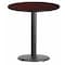 Flash Furniture Round Mahogany Laminate Table w/Rnd Base, 24", Laminate Top, Wood Grain XU-RD-24-MAHTB-TR18-GG - alternate 1