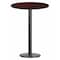 Flash Furniture Round Mahogany Laminate Table w/Rnd Base, 30", 30" W, 30" L, 43.125" H, Laminate Top, Wood Grain XU-RD-30-MAHTB-TR18B-GG - alternate 1