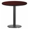 Flash Furniture Round Mahogany Laminate Table w/Rnd Base, 30", Laminate Top, Wood Grain XU-RD-30-MAHTB-TR18-GG - alternate 1