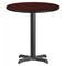 Flash Furniture Round Mahogany Laminate Table w/Rnd Base, 24", Laminate Top, Wood Grain XU-RD-24-MAHTB-T2222-GG - alternate 1