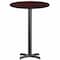 Flash Furniture Round Mahogany Laminate Table w/Rnd Base, 30", Laminate Top, Wood Grain XU-RD-30-MAHTB-T2222B-GG - alternate 1