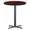 Flash Furniture Round Mahogany Laminate Table w/Rnd Base, 36", Laminate Top, Wood Grain XU-RD-36-MAHTB-T3030B-GG - alternate 1