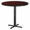 Flash Furniture Round Mahogany Laminate Table w/Rnd Base, 42", Laminate Top, Wood Grain XU-RD-42-MAHTB-T3333B-GG - alternate 1