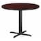 Flash Furniture Round Mahogany Laminate Table w/Rnd Base, 42", Laminate Top, Wood Grain XU-RD-42-MAHTB-T3333-GG - alternate 1