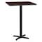 Flash Furniture Square Laminate Table, 24" W, 24" L, 43.125" H, Laminate Top, Wood Grain XU-MAHTB-2424-T2222B-GG - alternate 1