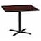 Flash Furniture Square Laminate Table, Laminate Top, Wood Grain XU-MAHTB-3636-T3030-GG - alternate 1
