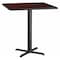 Flash Furniture Square Laminate Table, Laminate Top, Wood Grain XU-MAHTB-4242-T3333B-GG - alternate 1