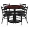 Flash Furniture Round Laminate Table, 36" W, 36" L, 30" H, Laminate Top, Wood Grain RSRB1030-GG - alternate 1