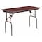 Flash Furniture Rectangle Folding Table, Laminate Top, Wood Grain YT-2448-MEL-WAL-GG - alternate 1