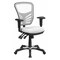 Flash Furniture Contemporary Chair Mid-Back Exec Chair, White, Adjustable Arms, 18" to 23" Height, Mesh, White HL-0001-WH-GG - alternate 1