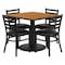 Flash Furniture Square Natural Laminate Table, 36" W, 36" L, 30" H, Laminate Top, Wood Grain RSRB1015-GG - alternate 1