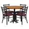Flash Furniture Round Natural Laminate Table, 36" W, 36" L, 30" H, Laminate Top, Wood Grain HDBF1007-GG - alternate 1