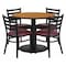 Flash Furniture Round Natural Laminate Table, 36" W, 36" L, 30" H, Laminate Top, Wood Grain RSRB1007-GG - alternate 1