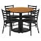 Flash Furniture Round Natural Laminate Table, 36" W, 36" L, 30" H, Laminate Top, Wood Grain RSRB1031-GG - alternate 1