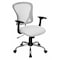 Flash Furniture Task Chair, 18" to 22", Fixed Arms, White H-8369F-WHT-GG - alternate 1