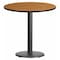 Flash Furniture Round Natural Laminate Table, 30" W, 30" L, 31.125" H, Laminate Top, Wood Grain XU-RD-30-NATTB-TR18-GG - alternate 1
