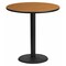 Flash Furniture Round Natural Laminate Table, Laminate Top, Wood Grain XU-RD-42-NATTB-TR24B-GG - alternate 1