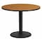 Flash Furniture Round Natural Laminate Table, 42" W, 42" L, 31.125" H, Laminate Top, Wood Grain XU-RD-42-NATTB-TR24-GG - alternate 1