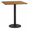 Flash Furniture Square Natural Laminate Table, Laminate Top, Wood Grain XU-NATTB-3636-TR24B-GG - alternate 1