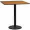 Flash Furniture Square Natural Laminate Table, Laminate Top, Wood Grain XU-NATTB-4242-TR24B-GG - alternate 1