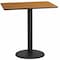 Flash Furniture Rectangle Natural Laminate Table, Laminate Top, Wood Grain XU-NATTB-2442-TR24B-GG - alternate 1