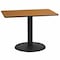 Flash Furniture Rectangle Natural Laminate Table, Laminate Top, Wood Grain XU-NATTB-2442-TR24-GG - alternate 1