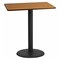 Flash Furniture Rectangle Ntural Lam Table, Rect w/Rnd Base, 30"x42", 30" W, 42" L, 43.125" H, Laminate Top XU-NATTB-3042-TR24B-GG - alternate 1
