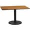 Flash Furniture Rectangle Ntural Lam Table, Rect w/Rnd Base, 30"x48", Laminate Top, Wood Grain XU-NATTB-3048-TR24-GG - alternate 1
