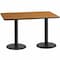 Flash Furniture Rectangle Natr Lam Table, Rctngl w/Rnd Base, 30"x60", Laminate Top, Wood Grain XU-NATTB-3060-TR18-GG - alternate 1