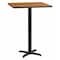 Flash Furniture Square Natural Laminate Table, Laminate Top, Wood Grain XU-NATTB-3030-T2222B-GG - alternate 1