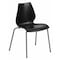 Flash Furniture Stack Chair, Plastic, Black, 17.25" H RUT-288-BK-GG - alternate 1