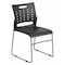 Flash Furniture Stack Chair, Plastic, Black, 17.50" H RUT-2-BK-GG - alternate 1