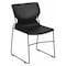 Flash Furniture Stack Chair, Plastic, Black, 31.75" H RUT-438-BK-GG - alternate 1